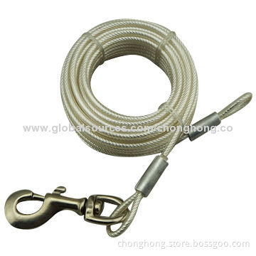 PVC Coated Steel Wire Rope Sling, Made of Galvanized Steel and Stainless Steel AISI304 or AISI316